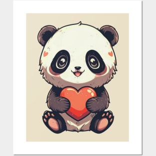 Loving cute panda Posters and Art